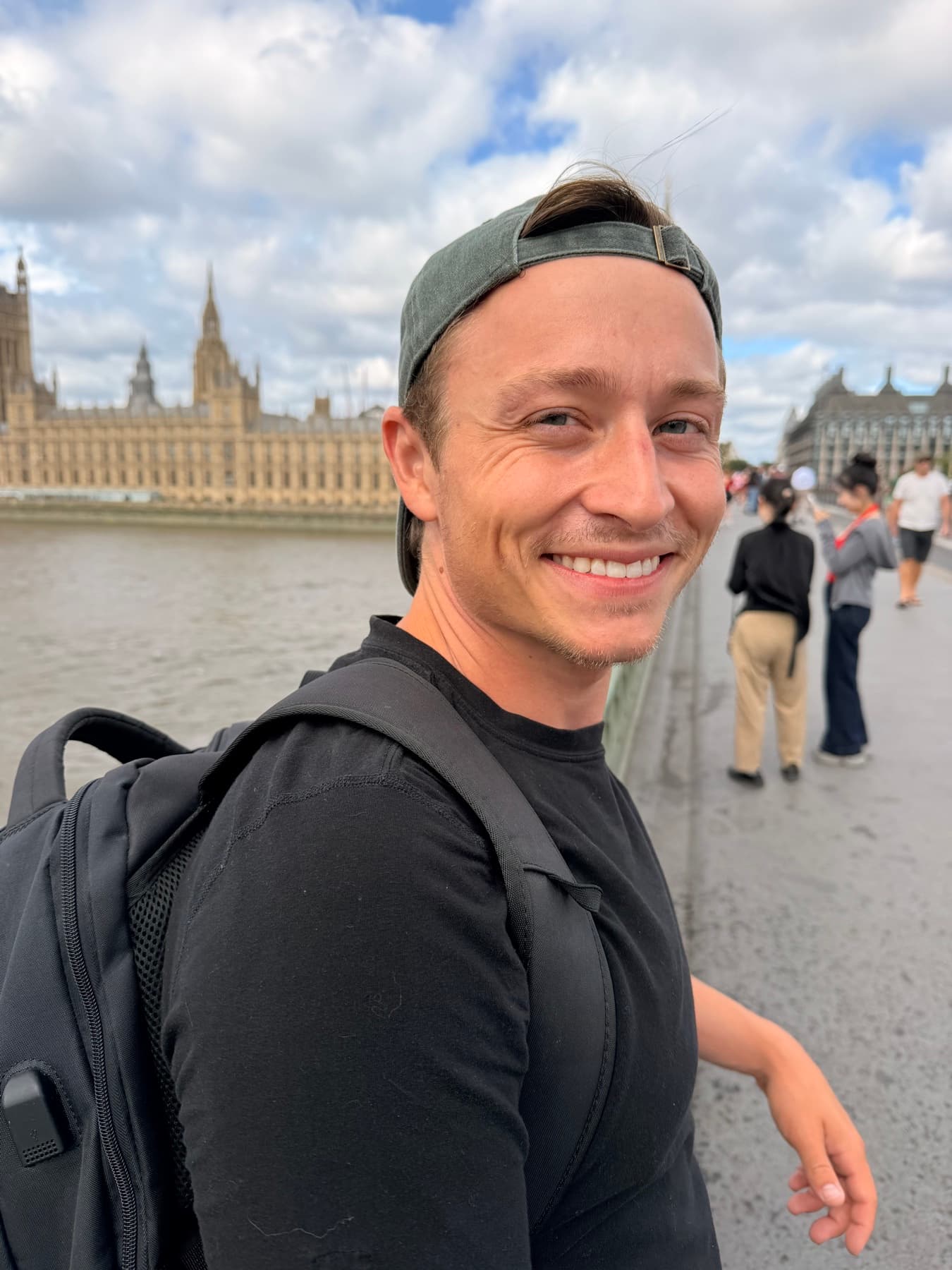 Bradley Harner on Westminster Bridge in London